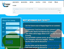 Tablet Screenshot of myanmarbusticket.com